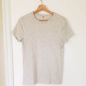Heathered grey ribbed tee
